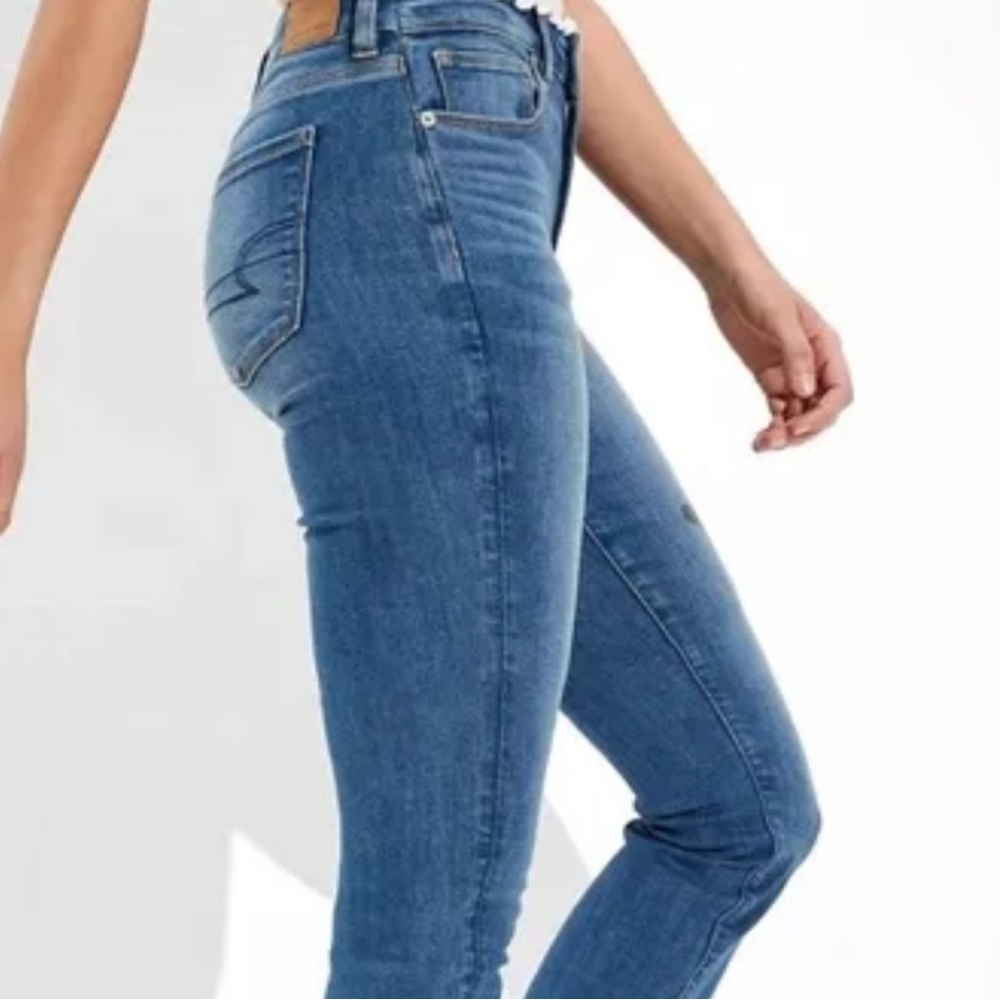 American eagle high rise skinny kick next level stretch jeans